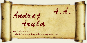 Andrej Arula vizit kartica